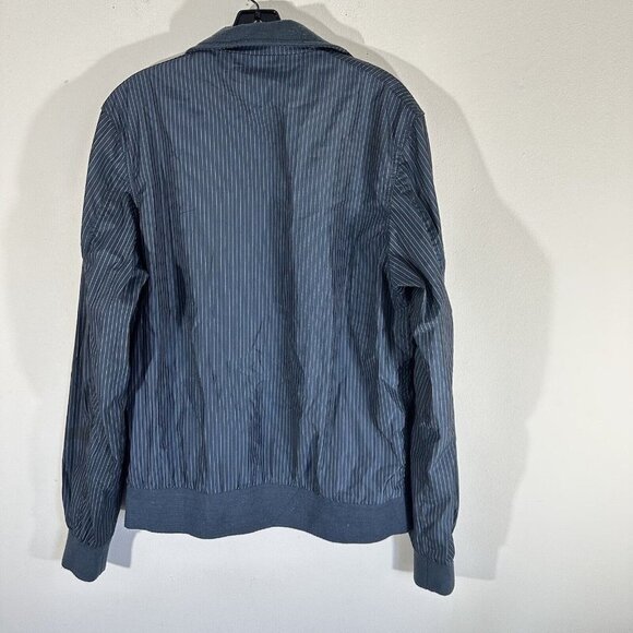 Vintage Scotch & Soda Jacket AE-25 Navy Full Zip Striped Zip Pockets L Varsity - Picture 6 of 6